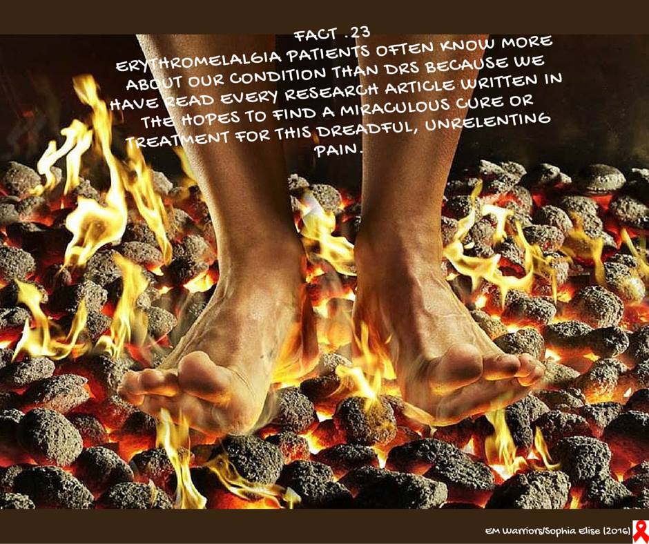 EM_Warriors's tweet photo. May is #Erythromelalgia Month here is #Em Fact 23 #emawareness #cureEm Please Help spread #awareness Retweet https://t.co/00JeMA2ZhZ