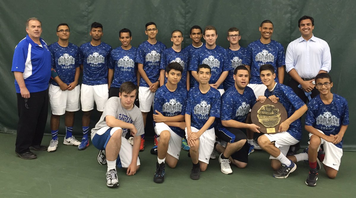 SalesianTennis's tweet photo. Salesian Eagles are CHAMPIONS!  With a 4-1 win over Stepinac the Eagles complete a 13-0 season. Good game Stepinac! https://t.co/XHiLYgly2K