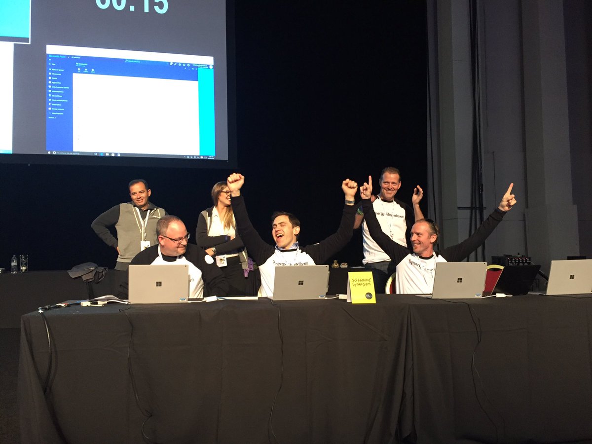TheLizFuller's tweet photo. And the winner of the 2nd heat of the #CitrixSynergy Showdown is... Screaming Synergism! #XAonAzure https://t.co/dwErNwn2rp