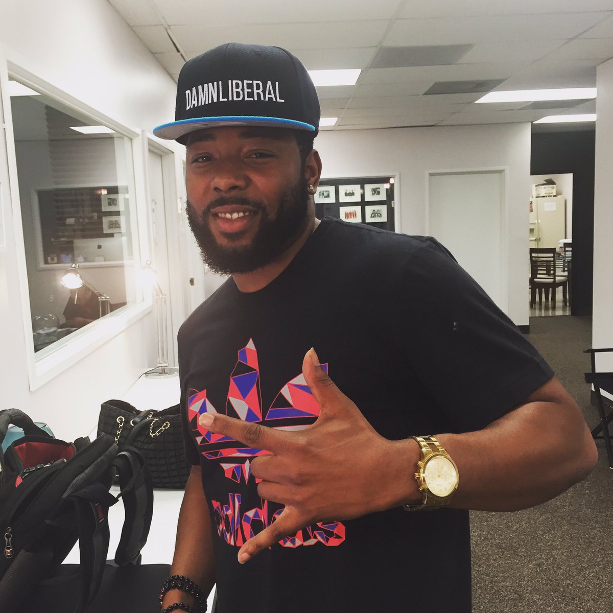 DamnLiberal2016's tweet photo. Check out @djlionking_ in our "Damn Liberal" Black/Aqua #SnapBack! Available now: 🚀https://t.co/onssPbgNPl #liberal https://t.co/gZq8QpbMm9