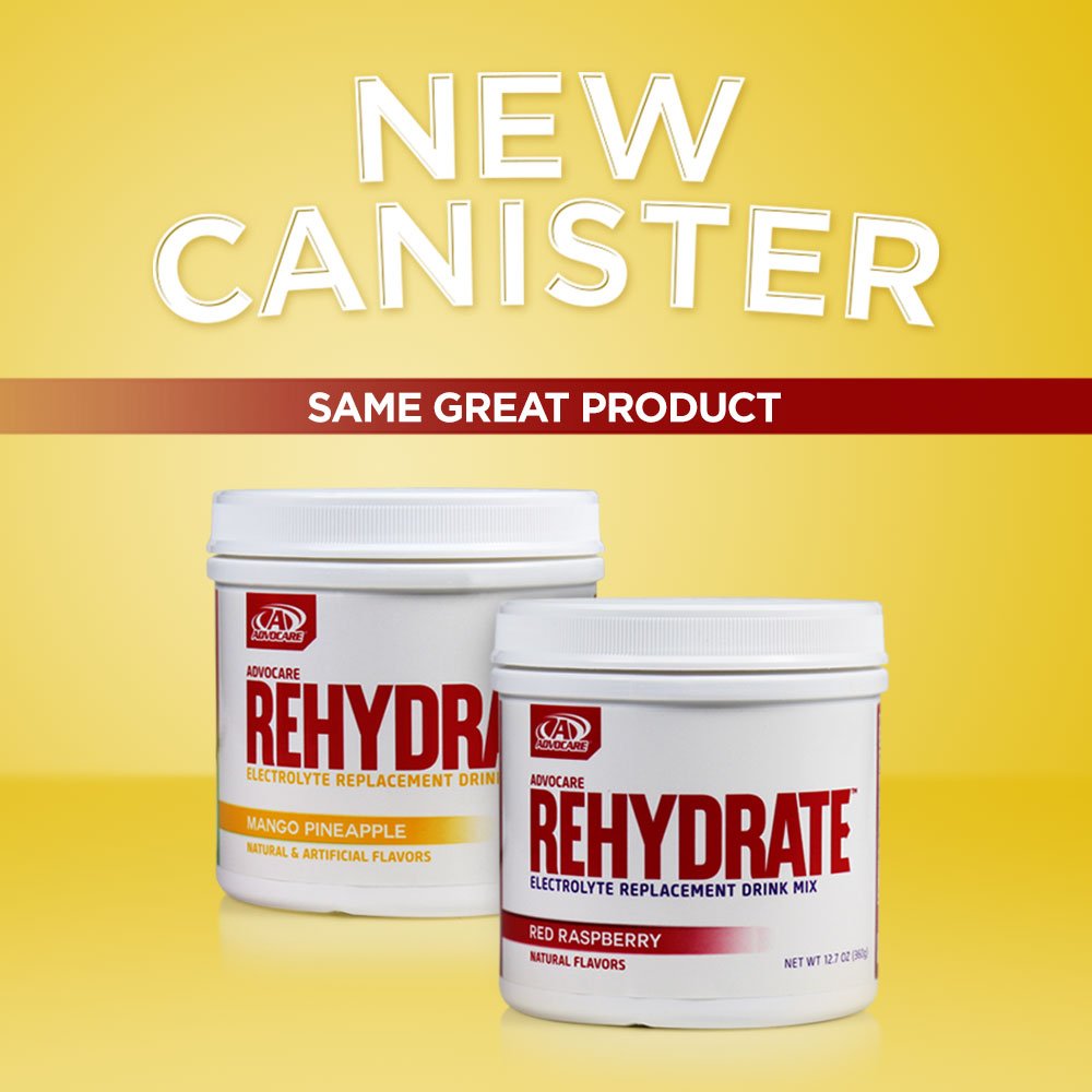 advocare's tweet photo. Have you seen the new AdvoCare Rehydrate™ canisters! Same formula, just with a new look! https://t.co/dv7qvkqdzM