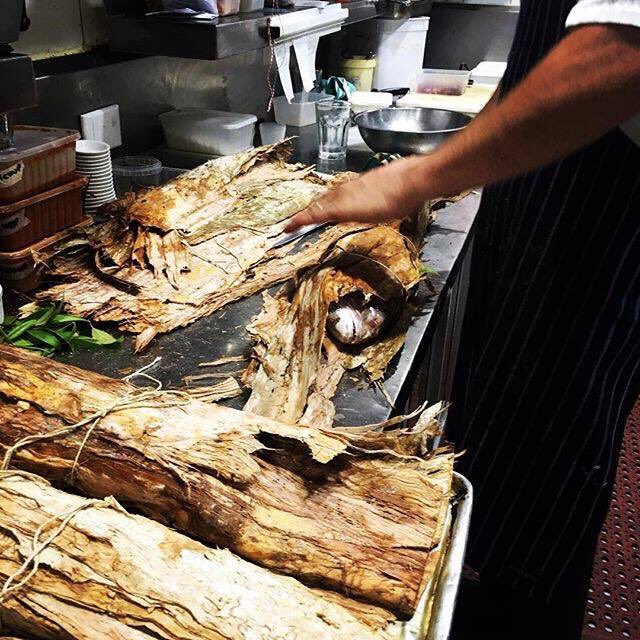 Cooking up <a href="/HarrisonsPD/">Harrisons</a> "fish and chips" for my guest chef lunch at <a href="/seasonrest/">Season Restaurant</a> <a href="/NoosaFood_Wine/">Noosa Food & Wine</a> #thisisqueensland