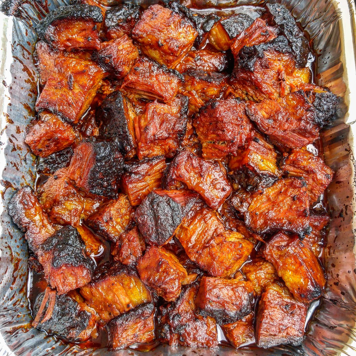 Bout to go ham on this tray of burnt ends. #bbq #grilling #barbecue #trubbq #foodporn