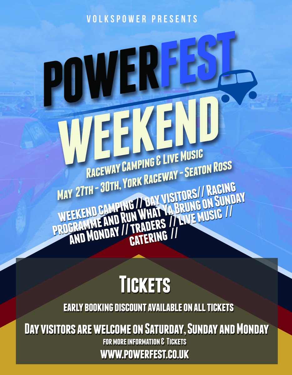 VolkspowerPaul's tweet photo. This weekend - 2 days of drag racing, car show, 13 live music acts, stunt show, kids stuff, traders and caterers. https://t.co/3l83atKy4p