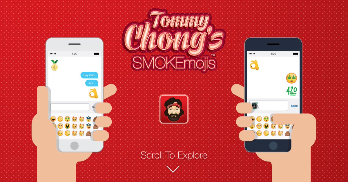 AgencyPDA's tweet photo. Hilarious! @tommychong started #smokemojis! Def going to download --> https://t.co/rZNUxdffyX #cannabis #cannabiz https://t.co/d5k8nubzvM