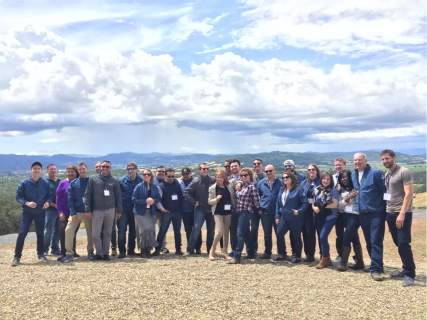 Sommeliers with <a href="/SOMMJ/">The SOMM Journal</a> <a href="/AlexanderVlly/">Alexander Valley Winegrowers</a> Cabernet Academy at Jordan Vista Point before our master blend seminar.