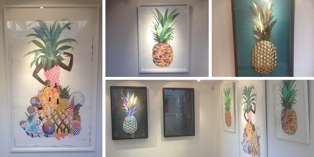 iamemmacohen's tweet photo. Celebration of an icon at @Andy_Macgregor's private view tonight. @unadevine you missed out! #PineappleNews https://t.co/K4R4cTGGIM
