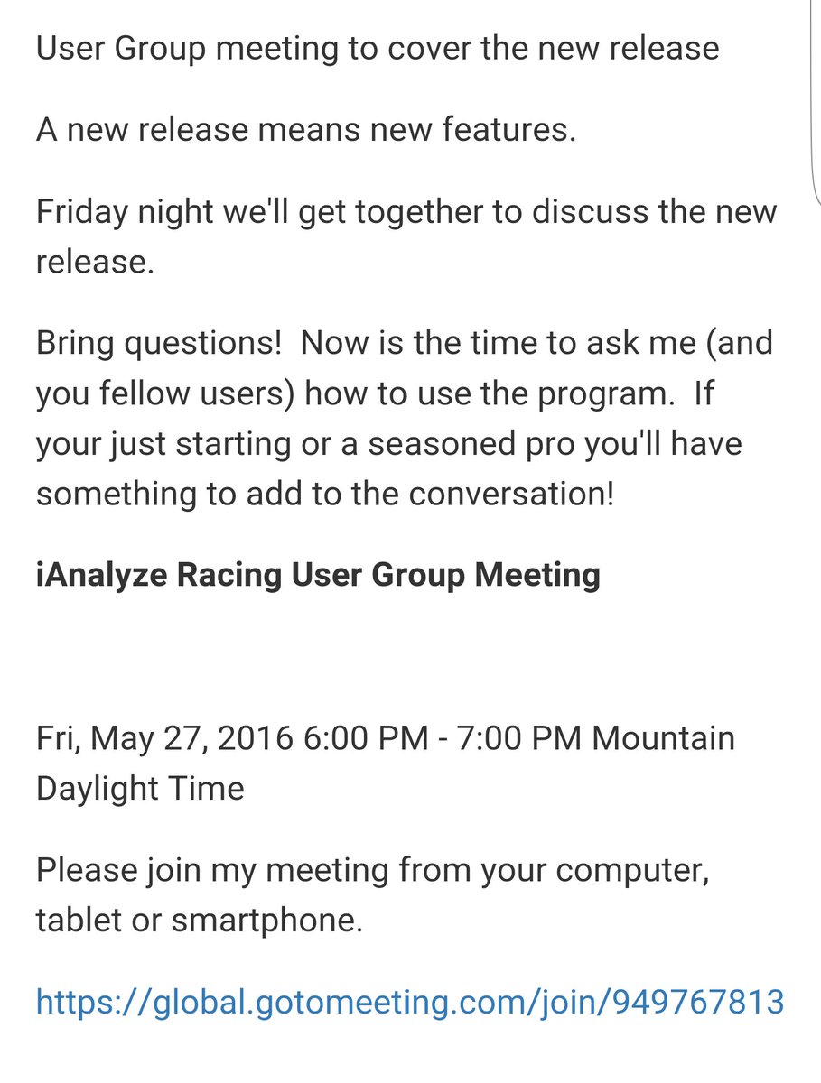 iAnalyzeRacing's tweet photo. User group meeting this Friday night! Details here! #iracing #ianalyzeracing @iRacing https://t.co/hJVog7czbH