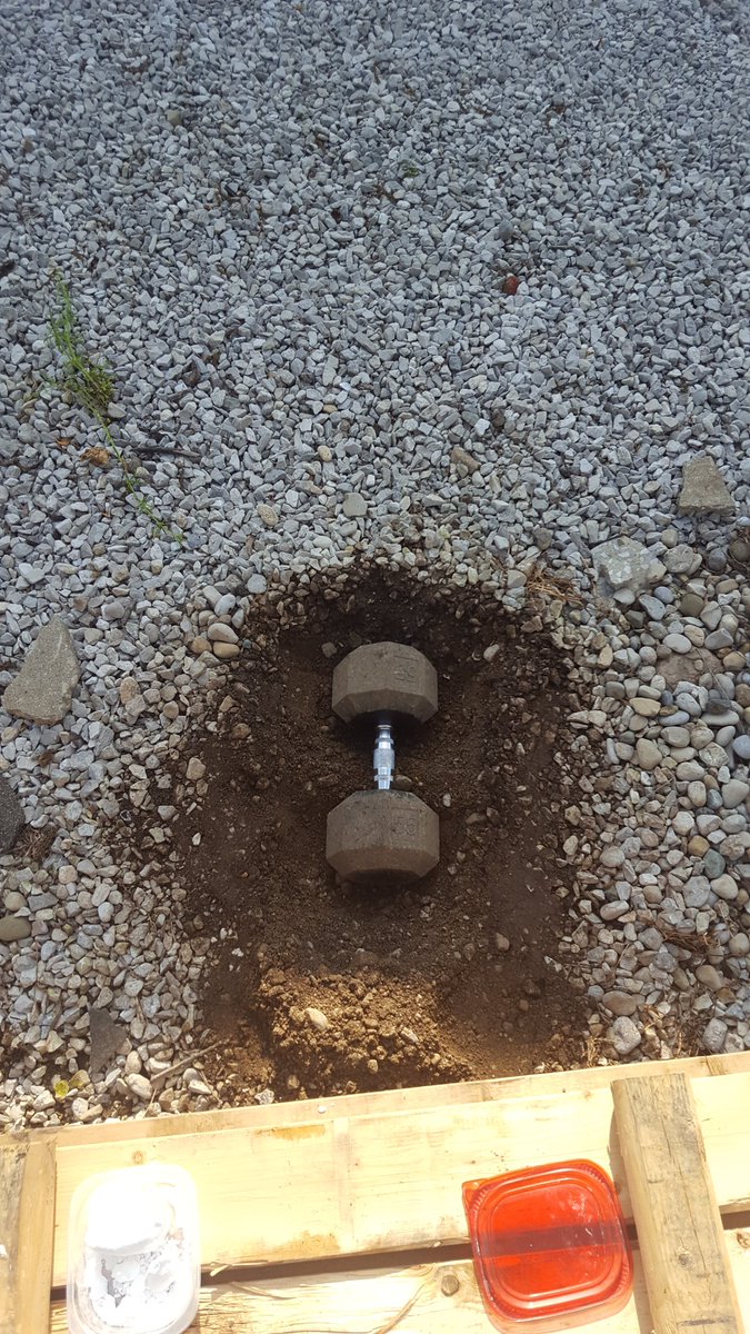 Finished the day with150 (75each arm) single arm snatches with 55lb dumbell.