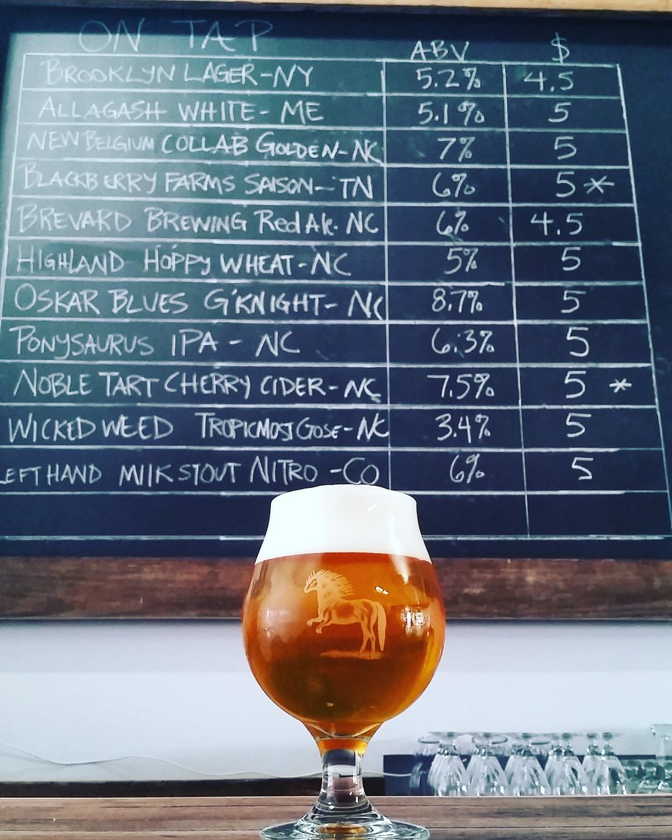 magpiebrevard's tweet photo. List for opening! Super excited about this @ponysaurusbrew IPA! #craftbeer #brevardnc #magpiebrevard https://t.co/ae7WIN4ABC