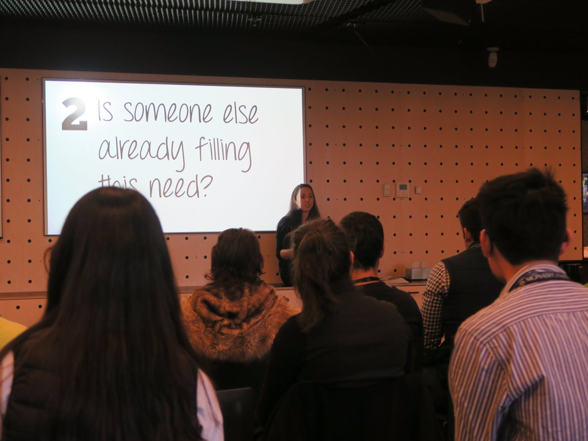 alasdaiw24's tweet photo. Laura Faulconer @monashGENERATOR #theIDEATORau talking #opportunityanalysis #marketing. Customer is king. https://t.co/f2D0gUmwXm