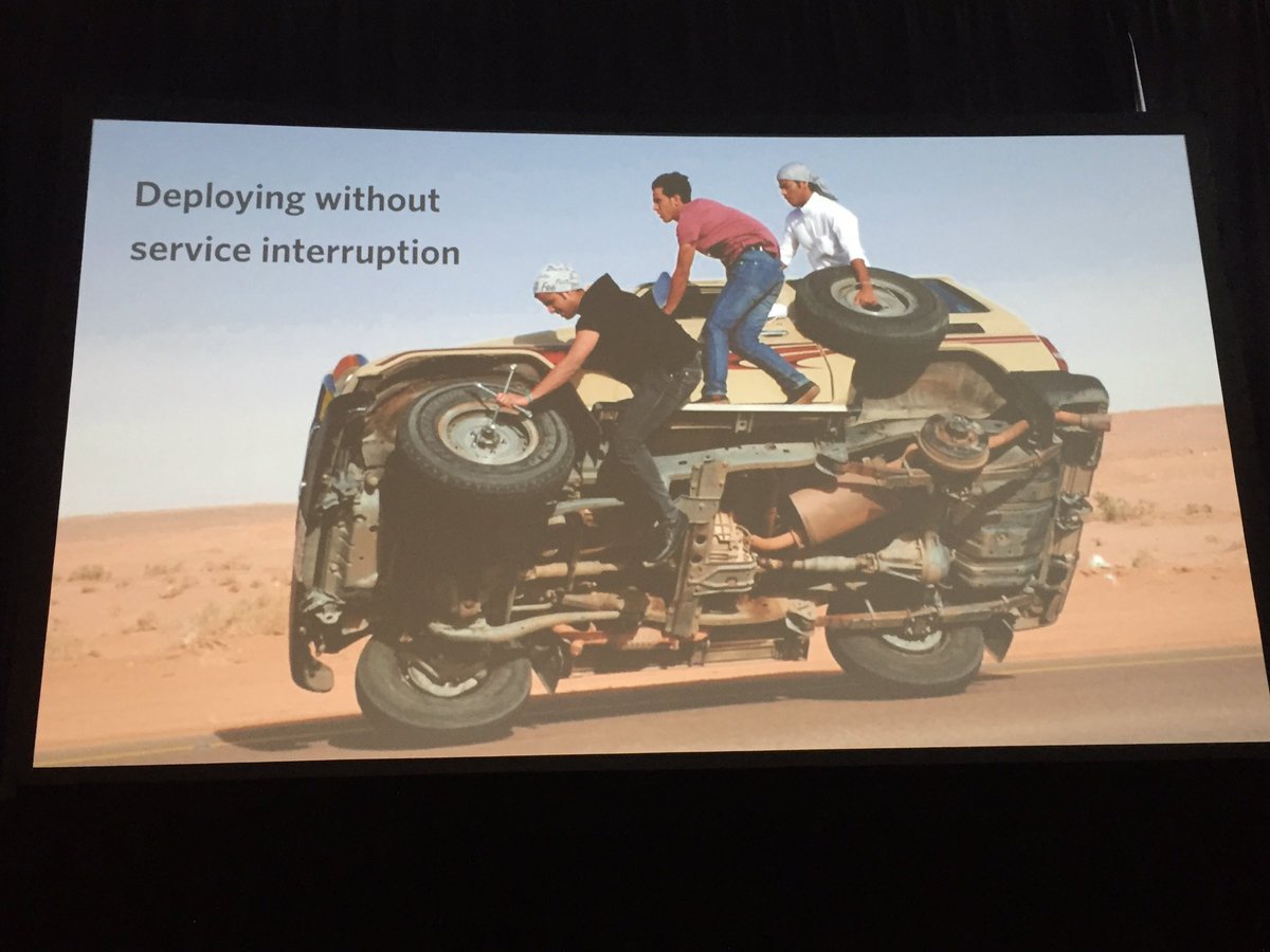 barkingd's tweet image. Deploying without service interruption be like #Saas #ProdOps #signalconf