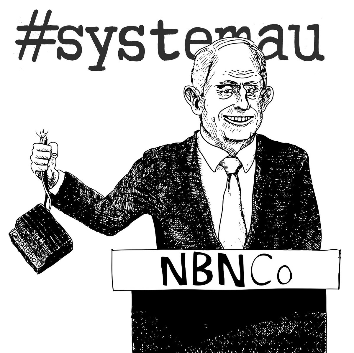 system_au's tweet photo. The 2016 #systemau shirt design is out, it's all Turnbull / 56k Modems. Preorders soon. Watch this space. https://t.co/8KYHNnZMCD