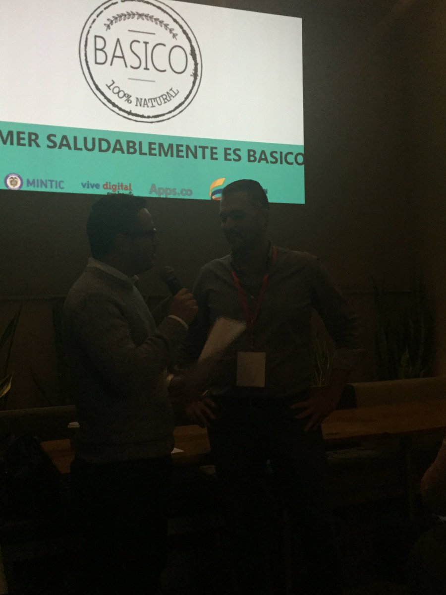 venturesco's tweet image. BASICO, alimentación saludable y balanceada #DemoDayAppsCo Bogotá @AppsCo @Ministerio_TIC @Colciencias