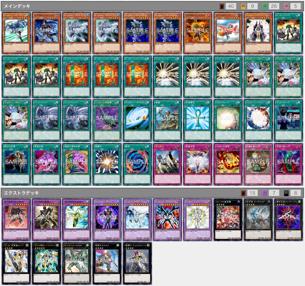 公式 遊戯王ocg デッキレシピ紹介 札幌デュエリストフェスティバル を盛り上げてくれてた オベリスク フォース が当日使用したデッキ 超重量 Hero 推理ゲートif をご紹介 レシピは画像を要チェック Arcv T Co Ftr1cgc8yp