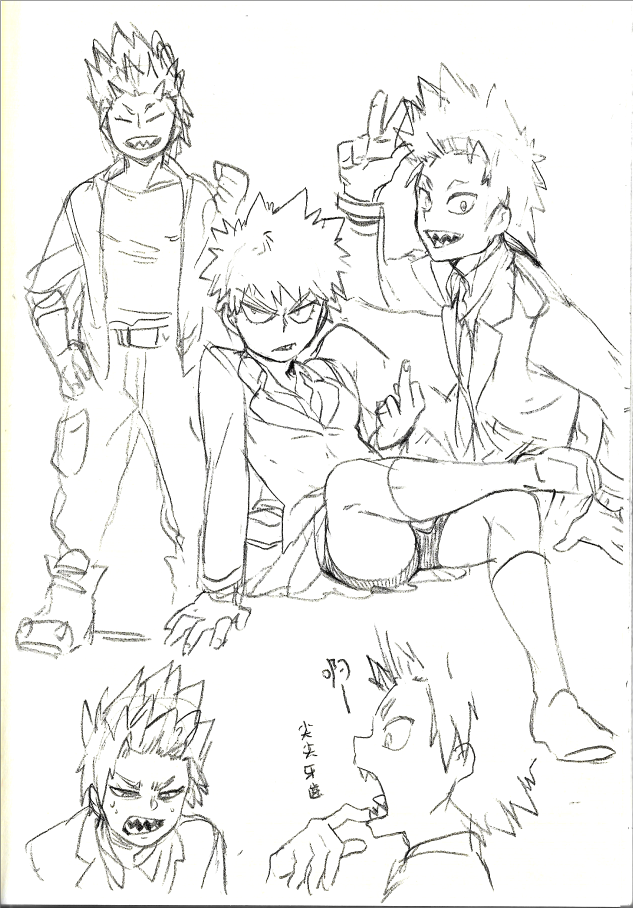 ヒロアカpic、污いです
p1:赤谷+轟鄉
p2:八百+茶
p3:BOOOM!
p4:切島+かっちゃん(♀ 