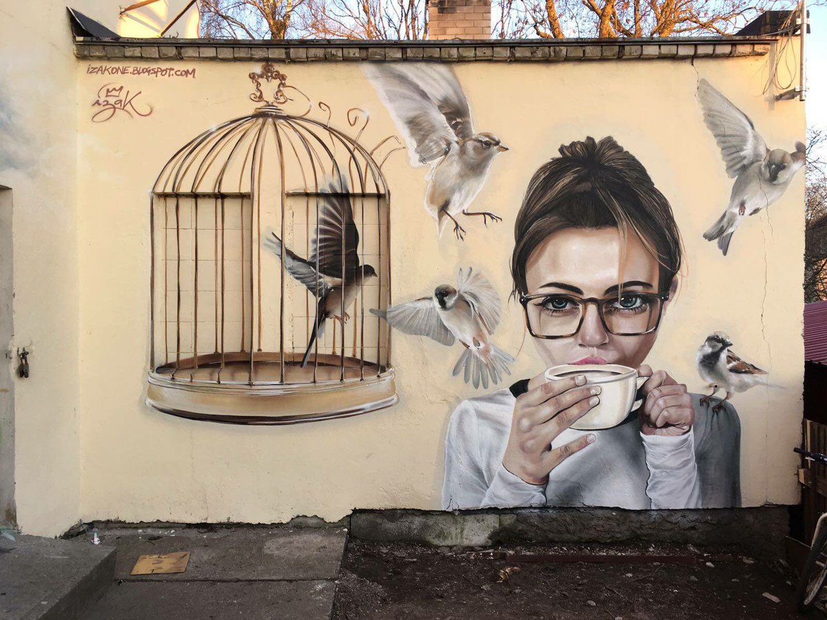 DimbleApp's tweet photo. #DimbleDoes #StreetArt New Street Art by Izak One titled 'Good Morning to Spring' found in Estonia
#srt #mural #β¦ https://t.co/byE3w618m7