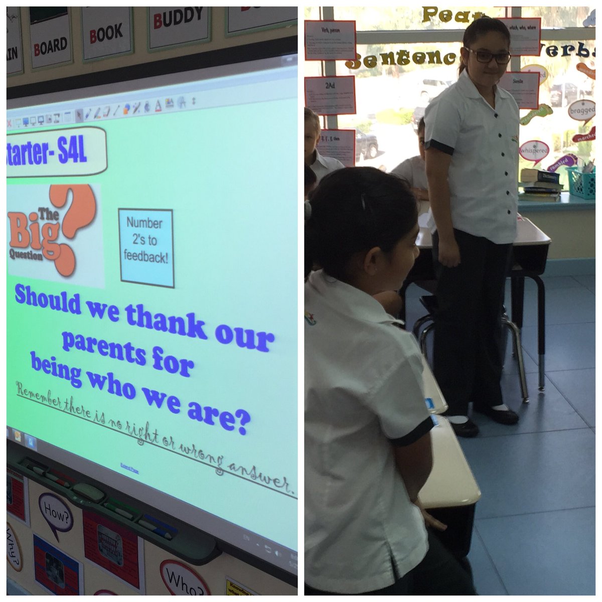 DIS_Dubai's tweet image. #LetsSharePrimary #QuestioningTechniques where tables discuss the Big Question and feedback #Reasoning