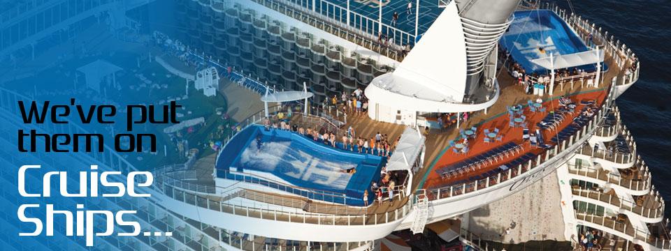FlowRiderInc's tweet photo. Yup, that's us! #SurfAtSea with @RoyalCaribbean & #FlowRider https://t.co/J7bfLTEPpp