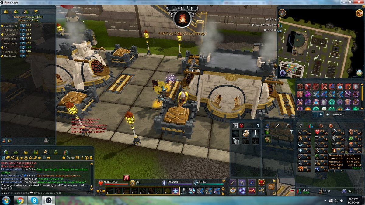 jaxscapes's tweet photo. woot! 110 Firemaking!
#Runescape
#Gains
#bonfires https://t.co/A8DLrNmowK