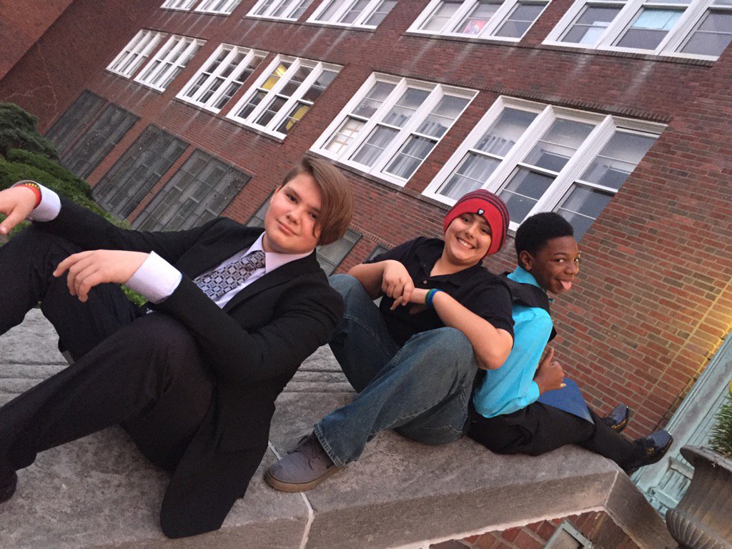KymSchilling's tweet photo. Forever friends reunited at 8th grade graduation! @PremierCharter1 #pcsproud https://t.co/4q2GS5XvZC