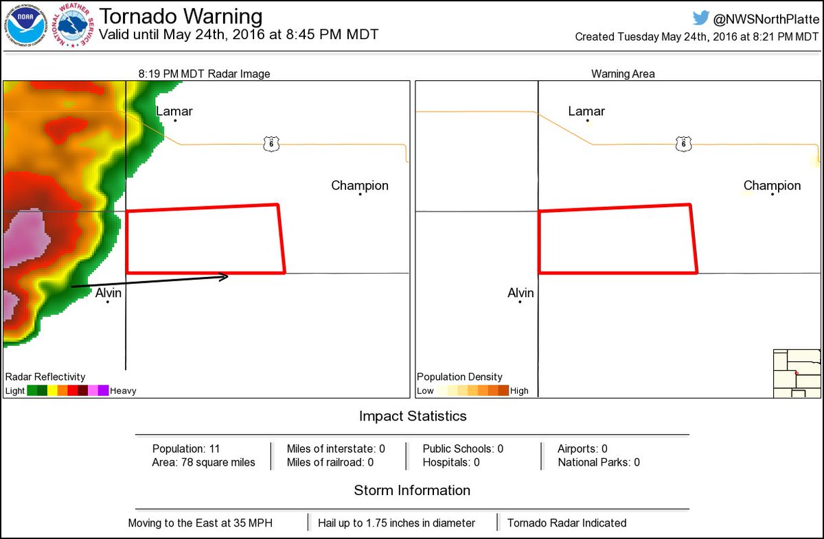 NWStornado's tweet photo. ⚠️ Tornado Warning including Chase County, NE until 8:45 PM MDT https://t.co/sgWpDeTwBE