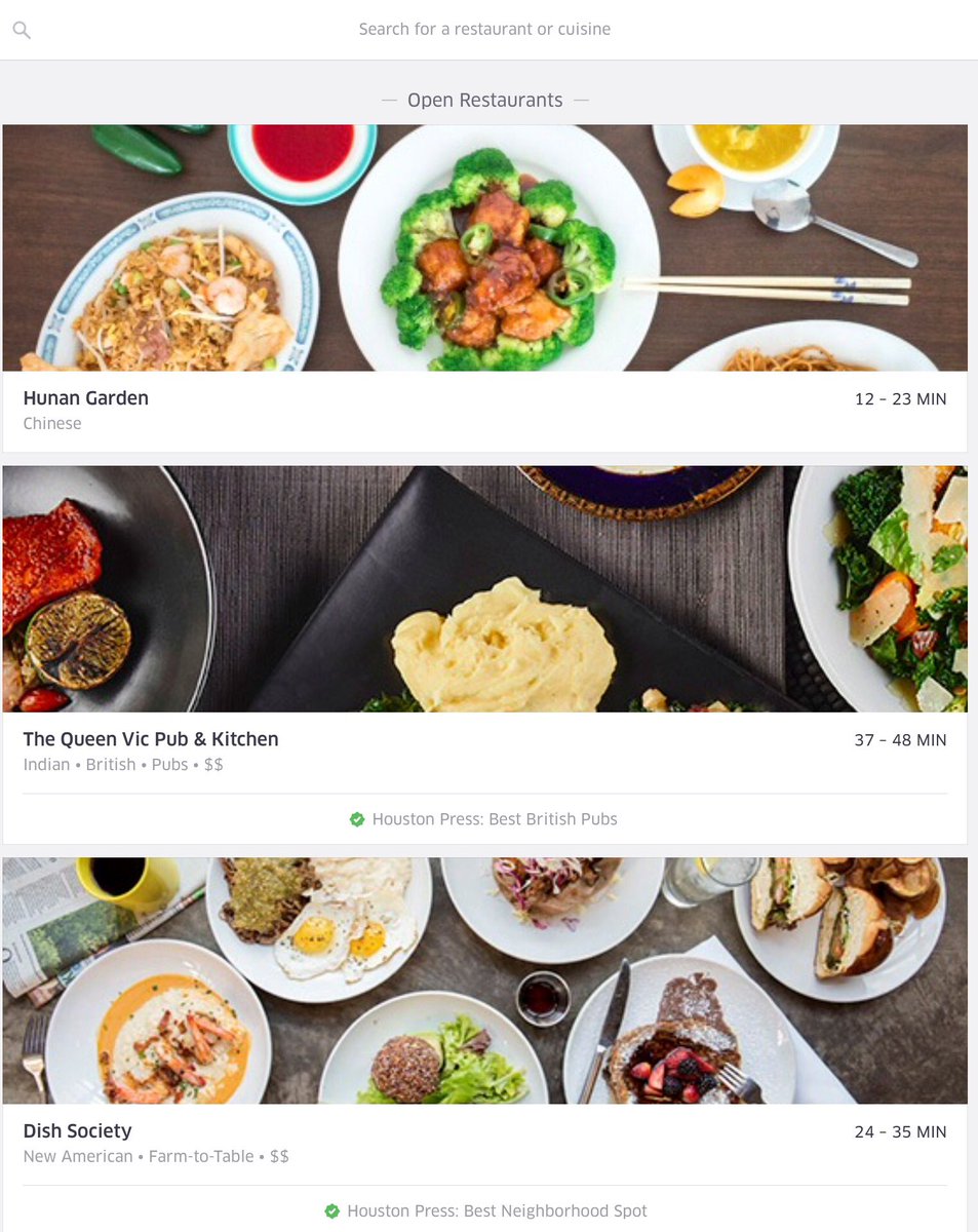 aditi_iam's tweet photo. Just ordered food using #UberEATS . Soo cool and convenient. 😀😀 #Uber #uberhouston #yummy https://t.co/ZgbNlbqWZl