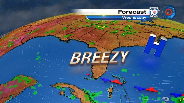Drier weather is expected Wednesday as a northeast breeze builds. https://t.co/pN9Fz37Ia0