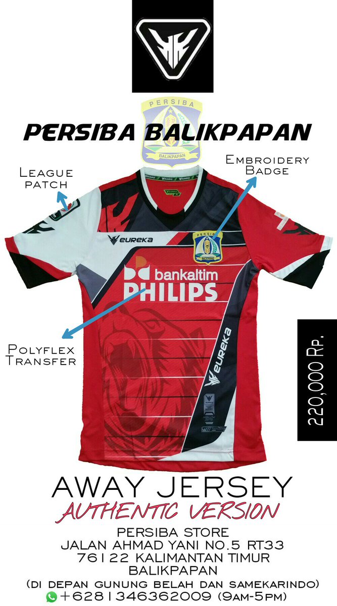 persibafc_media's tweet photo. ℹ Yang mau beli jersey Persiba Balikpapan ini infonya ya.Ada versi authentic harga 220rb dan versi replica 170rb. https://t.co/nNOtV6dSpR