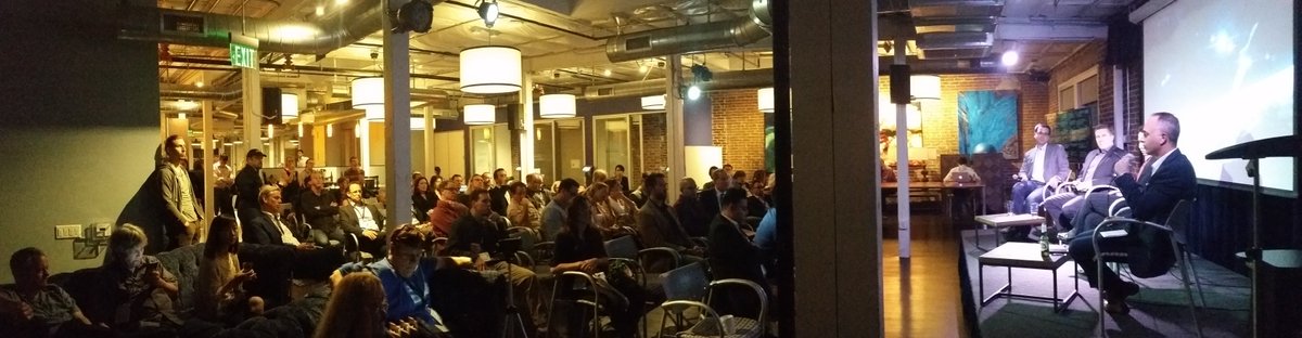 spaceportla's tweet photo. Mission complete for our #TheFutureOfSpace panel! Thanks to our speakers: @Pomerantz @LightSpeedInnov @jeffmmatthews https://t.co/A82djOVLin