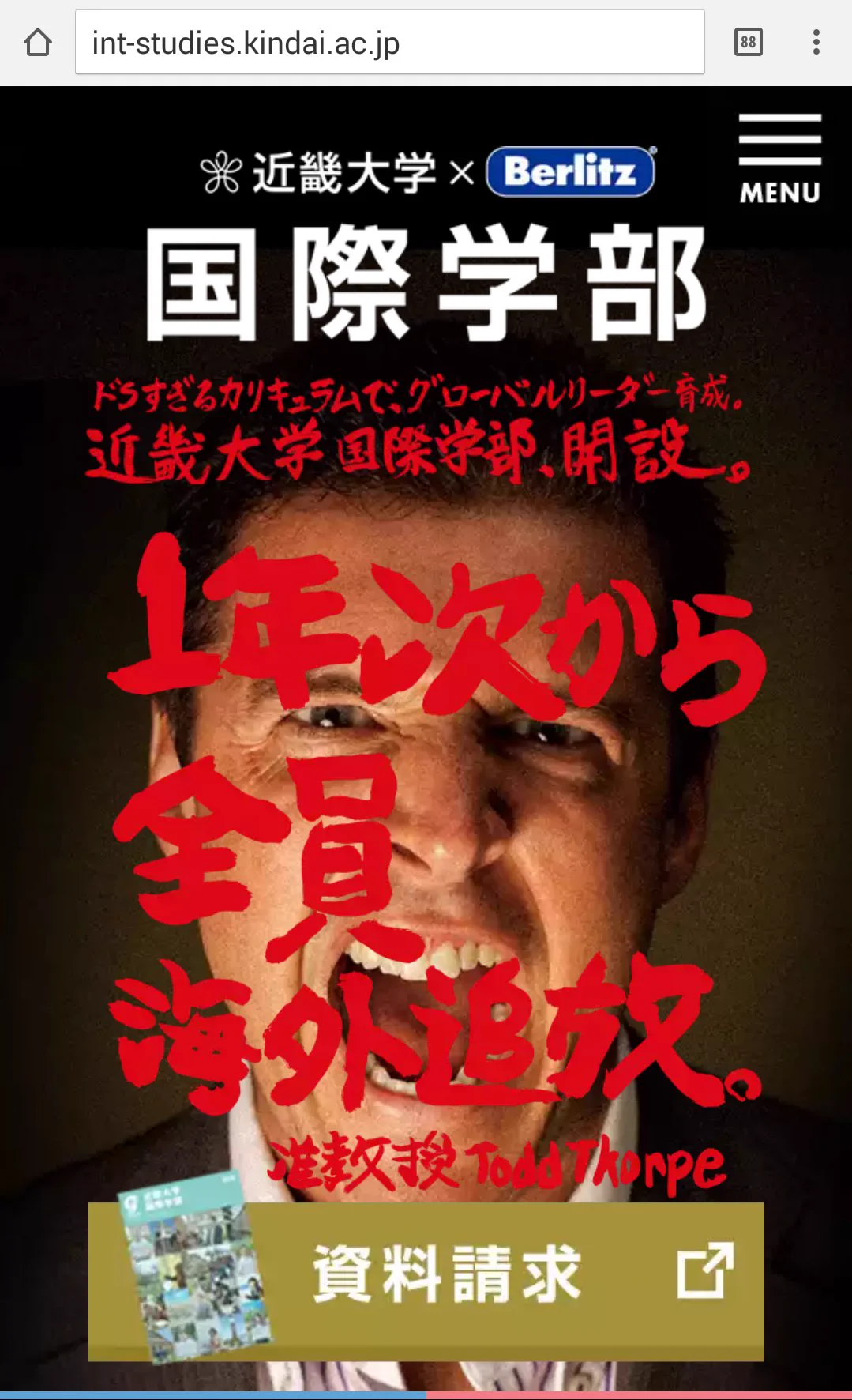 これはブッ飛んでるｗ近畿大学の国際学部HPがかなり恐ろしいことになってるｗｗｗ