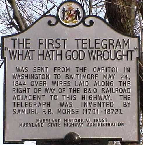 socialsciencewa's tweet photo. #otdinscience 1844-05-24 1st #telegram sent by #samuelmorse thanks to his invention of the #telegraph #telecom https://t.co/omUAzxcTm5