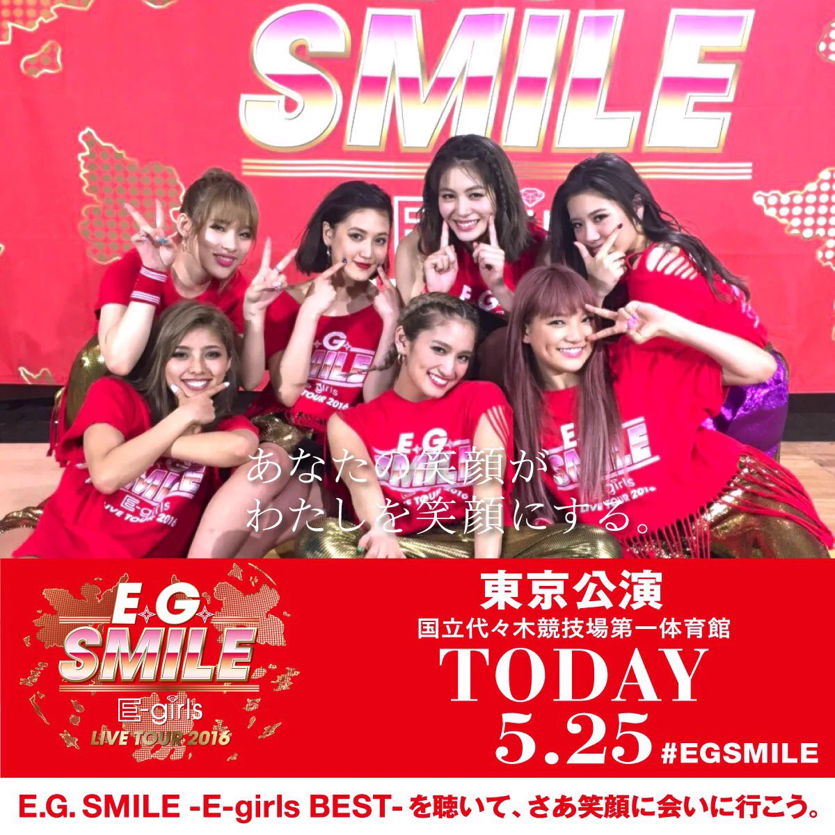 E-girls LIVE TOUR 2016 福岡のフリスビー&フラグ E-girls LIVE TOUR 2016