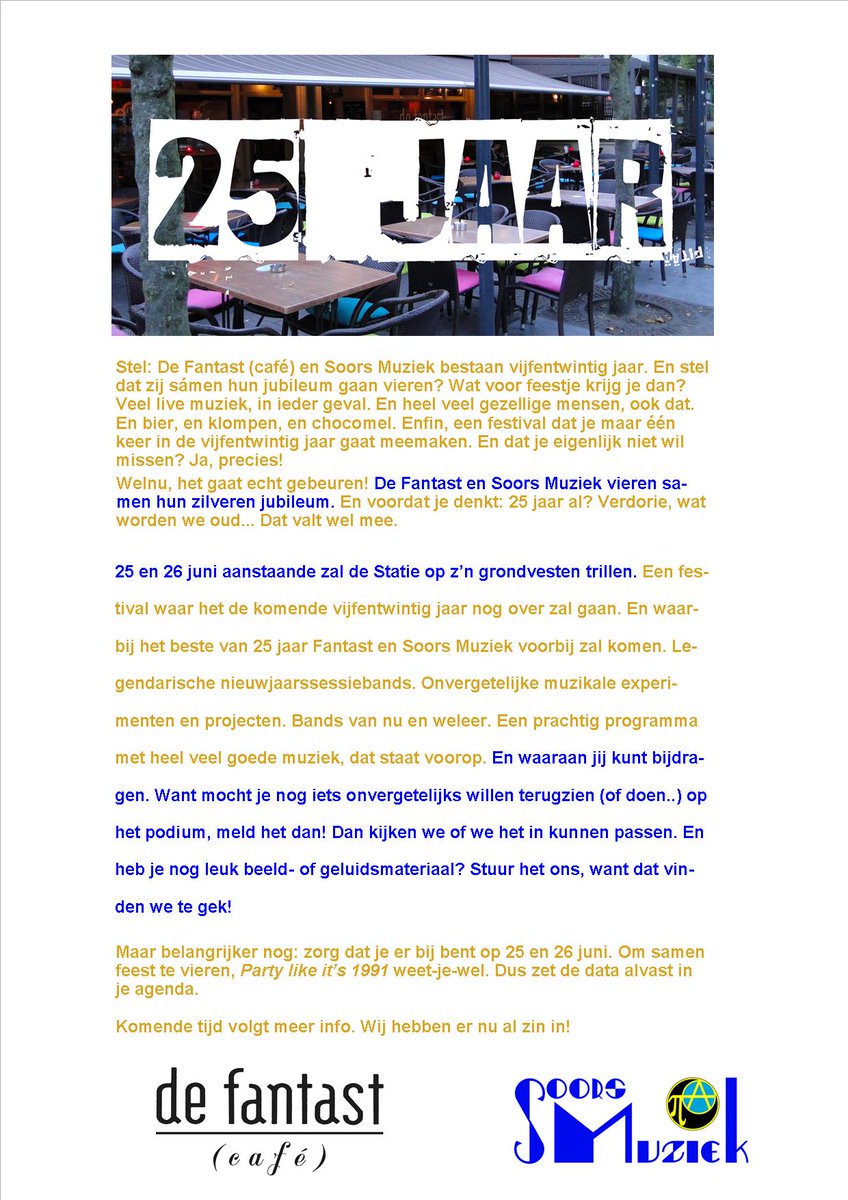 @WeekMert Natuurlijk hopen we ook veel van jullie bezoekers te zien op ons jubileum :)