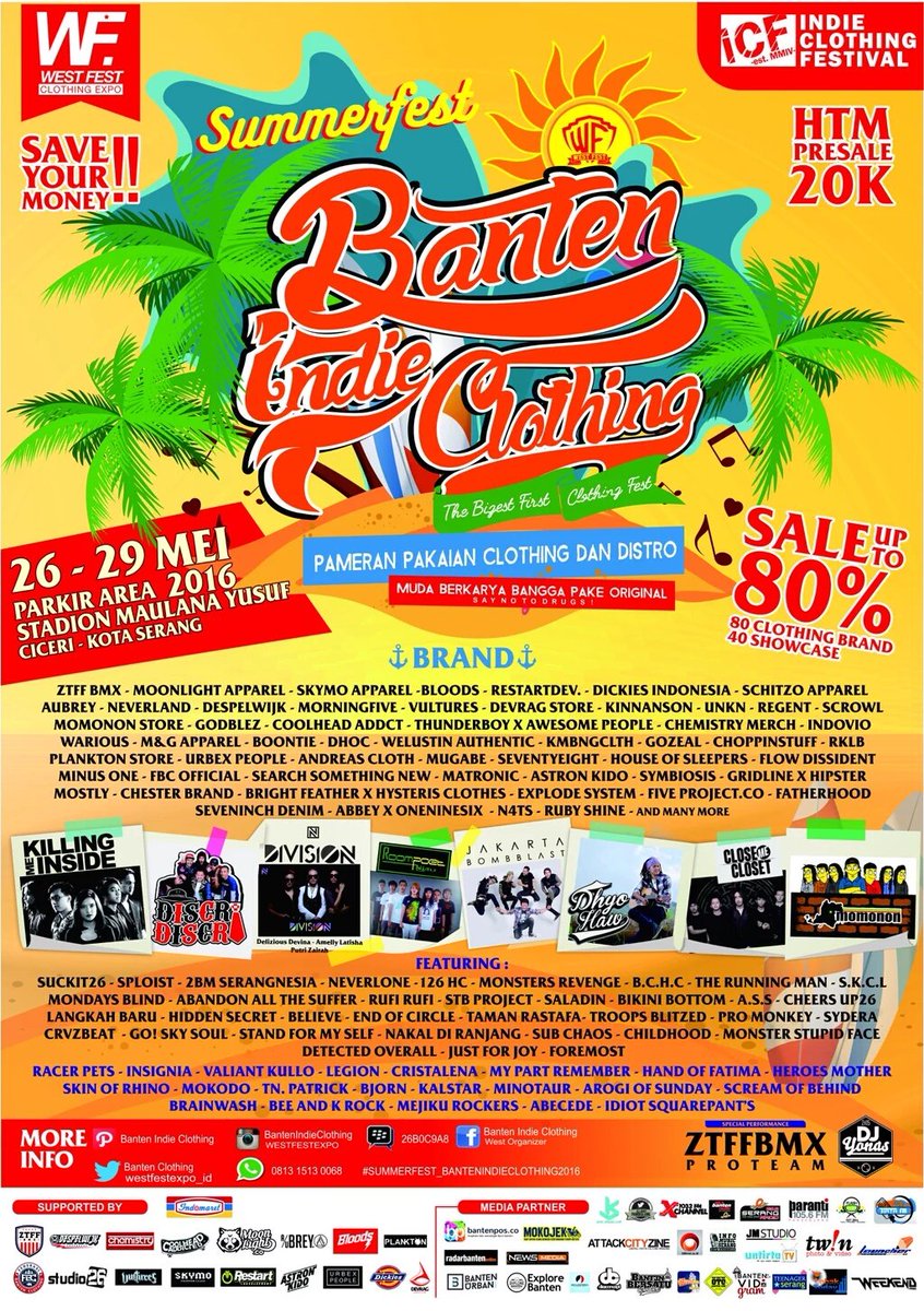 Jakarta Bomb Blast⢠(@jablast) on Twitter photo Kamis, 26 Mei 2016
Live @bantenClothing pkl 21:00 w/ <a href="/KILLINGMEINSIDE/">Killing Me Inside</a>
<a href="/Starter_Banten/">JABLASTARTER BANTEN</a> Rapatkan barisan!!! Kamis, 26 Mei 2016
Live @bantenClothing pkl 21:00 w/ <a href="/KILLINGMEINSIDE/">Killing Me Inside</a>
<a href="/Starter_Banten/">JABLASTARTER BANTEN</a> Rapatkan barisan!!!
