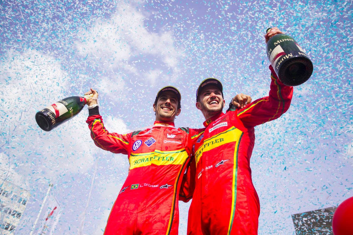 FIAFormulaE's tweet photo. What a performance from @Daniel_Abt at the #BerlinePrix.

Swag and speed. The perfect combo? #FormulaE https://t.co/mh3eMLeyal