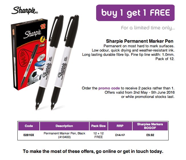 BridsonHorrox's tweet photo. Like Sharpies? Discounted AND BOGOF! Contact us today - 01624 663311 https://t.co/bFPpYvenap https://t.co/EZQn4gpx4q