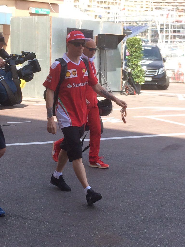 RachelBrookesTV's tweet photo. And Kimi on foot #monacogp #skyf1 https://t.co/mFiBWFMJJE