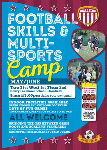 6 Days until our Half Term Camp begins! Book your place by emailing admin@qualitassport.co.uk