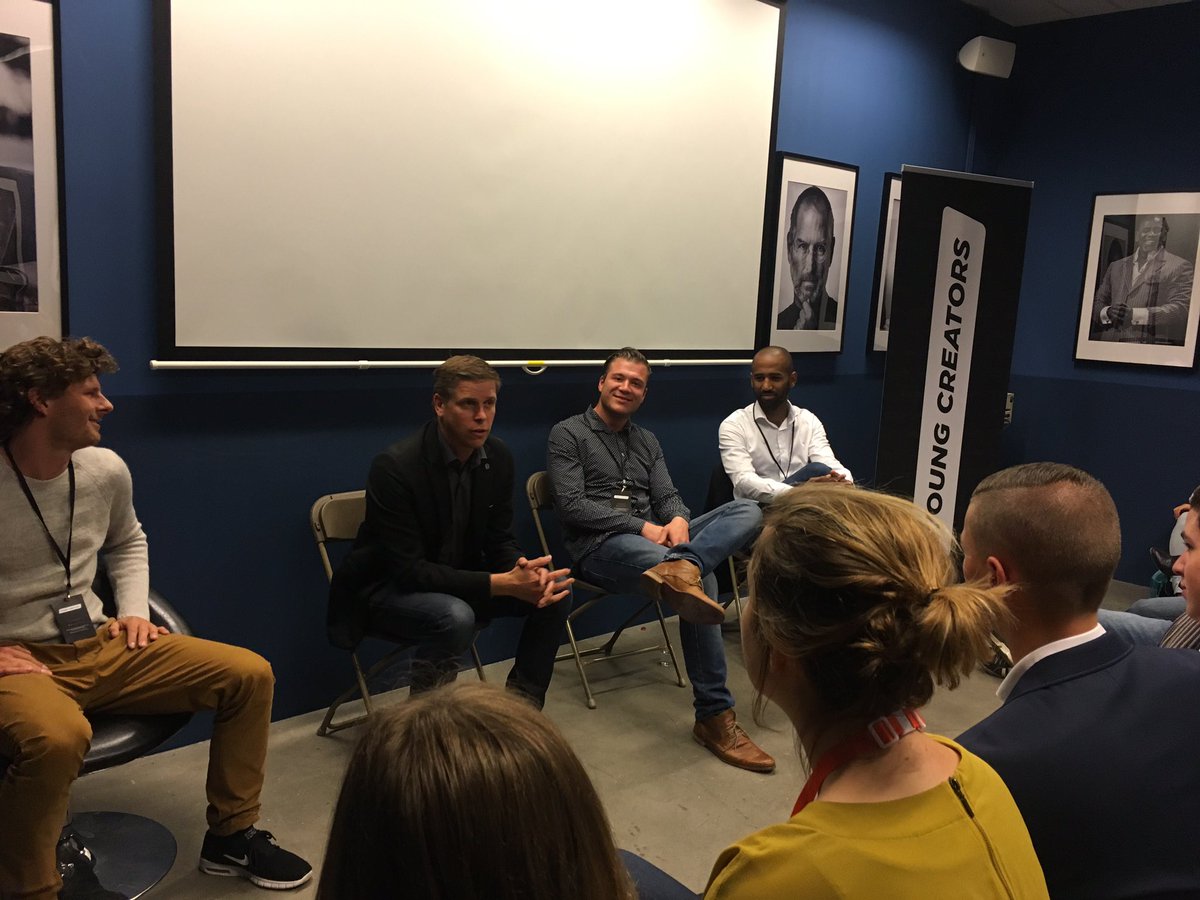 Panel over content marketing met <a href="/martindeboer/">Martin de Boer</a> <a href="/Tourebaba/">Baba Touré</a> <a href="/ChelseaBosters1/">Chelsea Bosters</a> #ycsummit