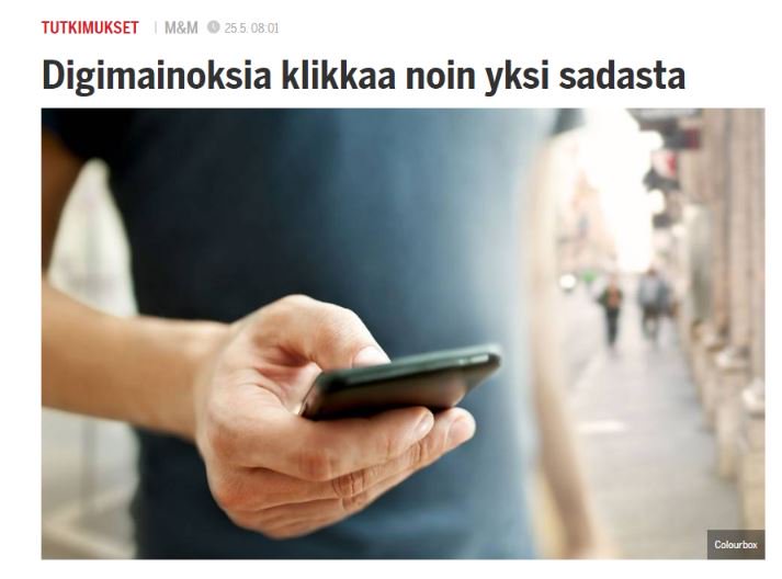 InterQuestOy's tweet photo. Digimainoksia klikkaa noin yksi sadasta https://t.co/jWSuaiW01o https://t.co/1nmPFEX3ej