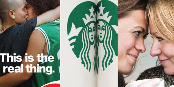 Starbucks, Coke and Nescafe ads recreated with lesbian twist bit.ly/1sOffPy by <a href="/simongwynn/">Elon Musk</a>