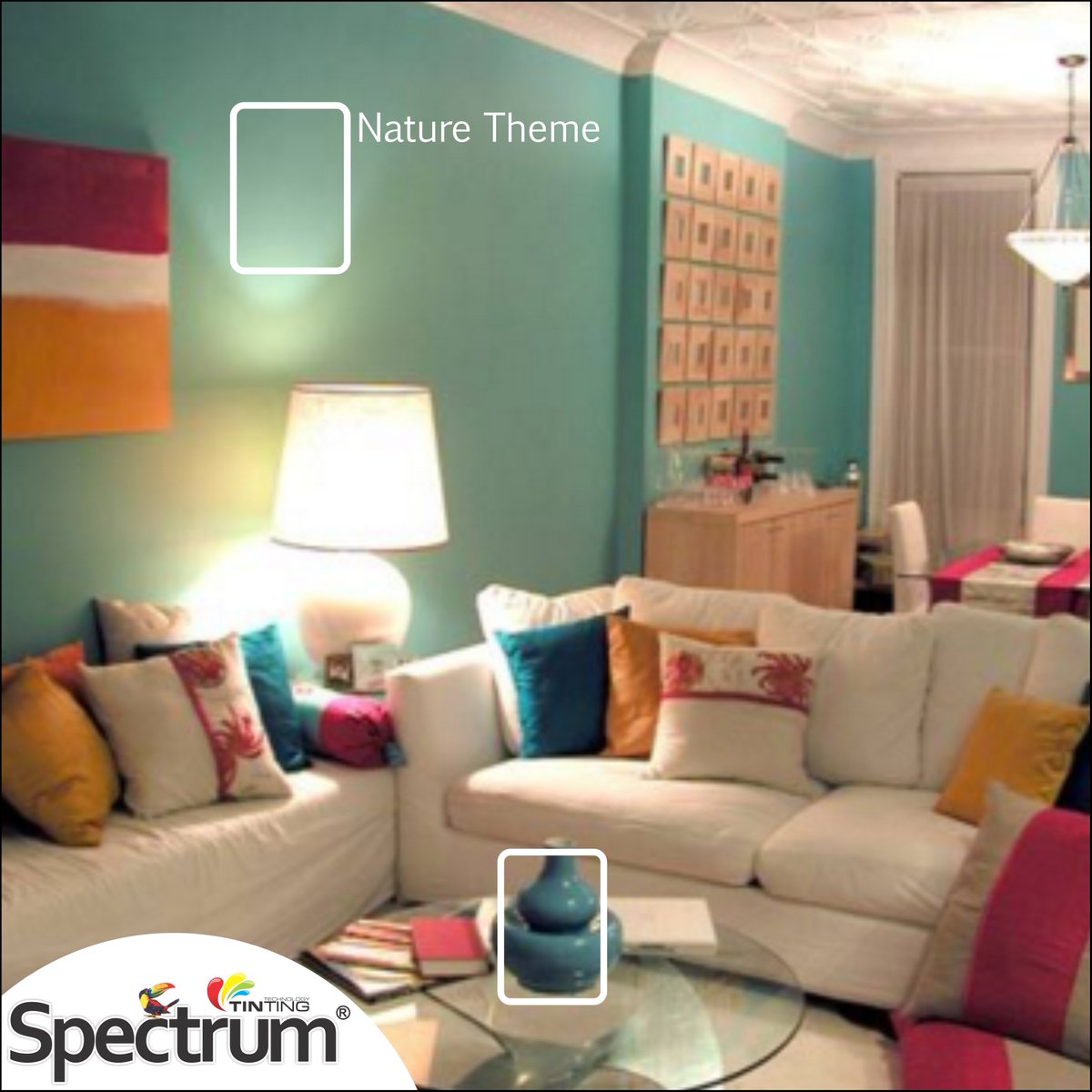 Konsep ruangan keluarga yang cantik dan nyaman untuk berkumpul bersama keluarga spectrum di rumah.