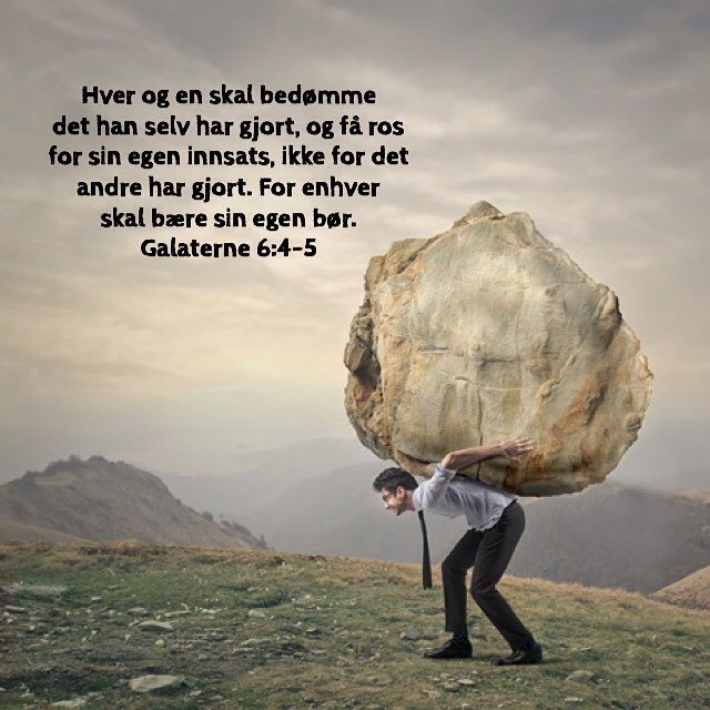 Hver og en skal bedømme det han selv har gjort, og få ros for sin egen innsats, ikke for d… ift.tt/20zuXsl
