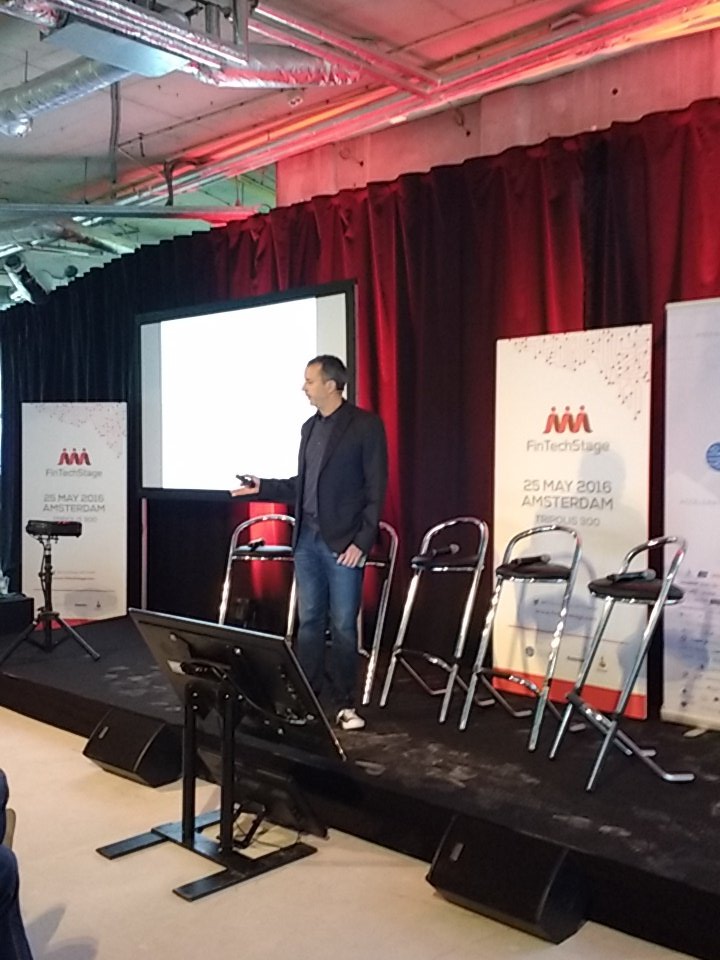 Timepledgeorg's tweet photo. .@howardlindzon on the stage of #FTSAM16 for his keynote speech. Is FinTech a bubble boom? https://t.co/2LMYEURQSp