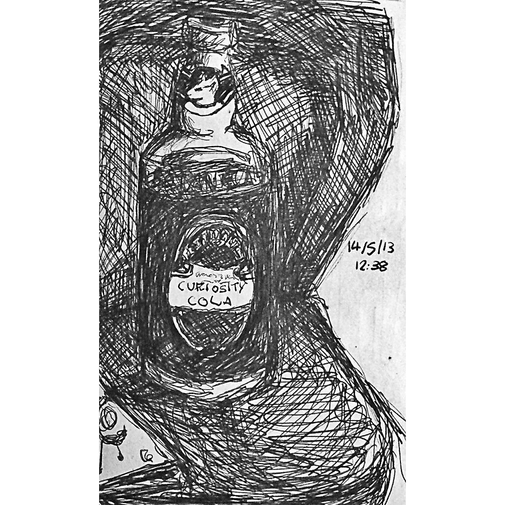 Ema_Cate's tweet photo. curiosity killed the cat they say. #art #sketch https://t.co/2I3lEUiMQD