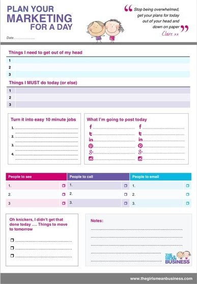 Get Your Fabulous Free Marketing Day Planner
bit.ly/1juYp31 #tgmb #business #thegirlsmeanbusiness