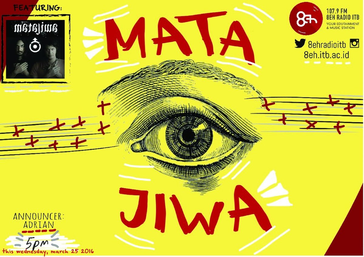 Jam 5 sore nanti di <a href="/8ehradioitb/">8EH Radio ITB</a> 107.9 FM matajiwaofficial.com