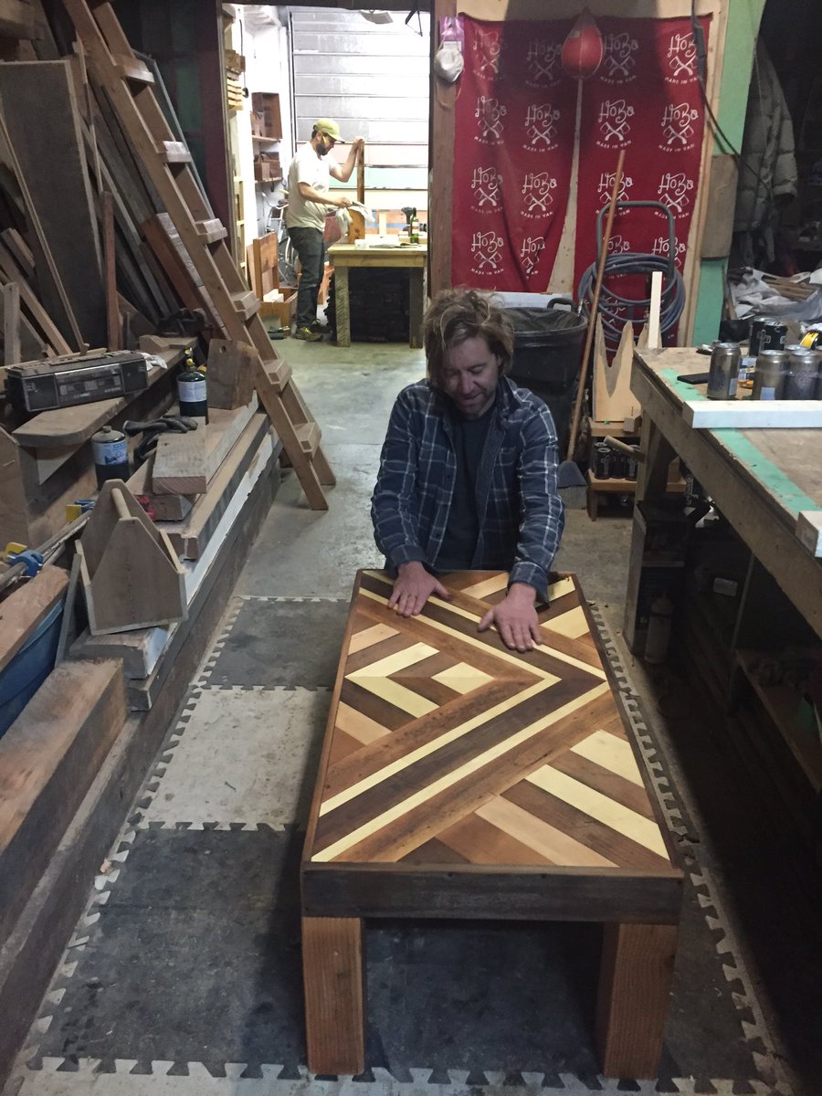 Hoboworks's tweet photo. A new coffee table we built today! #eastvan #madeinvancouver https://t.co/vljBM80CFL