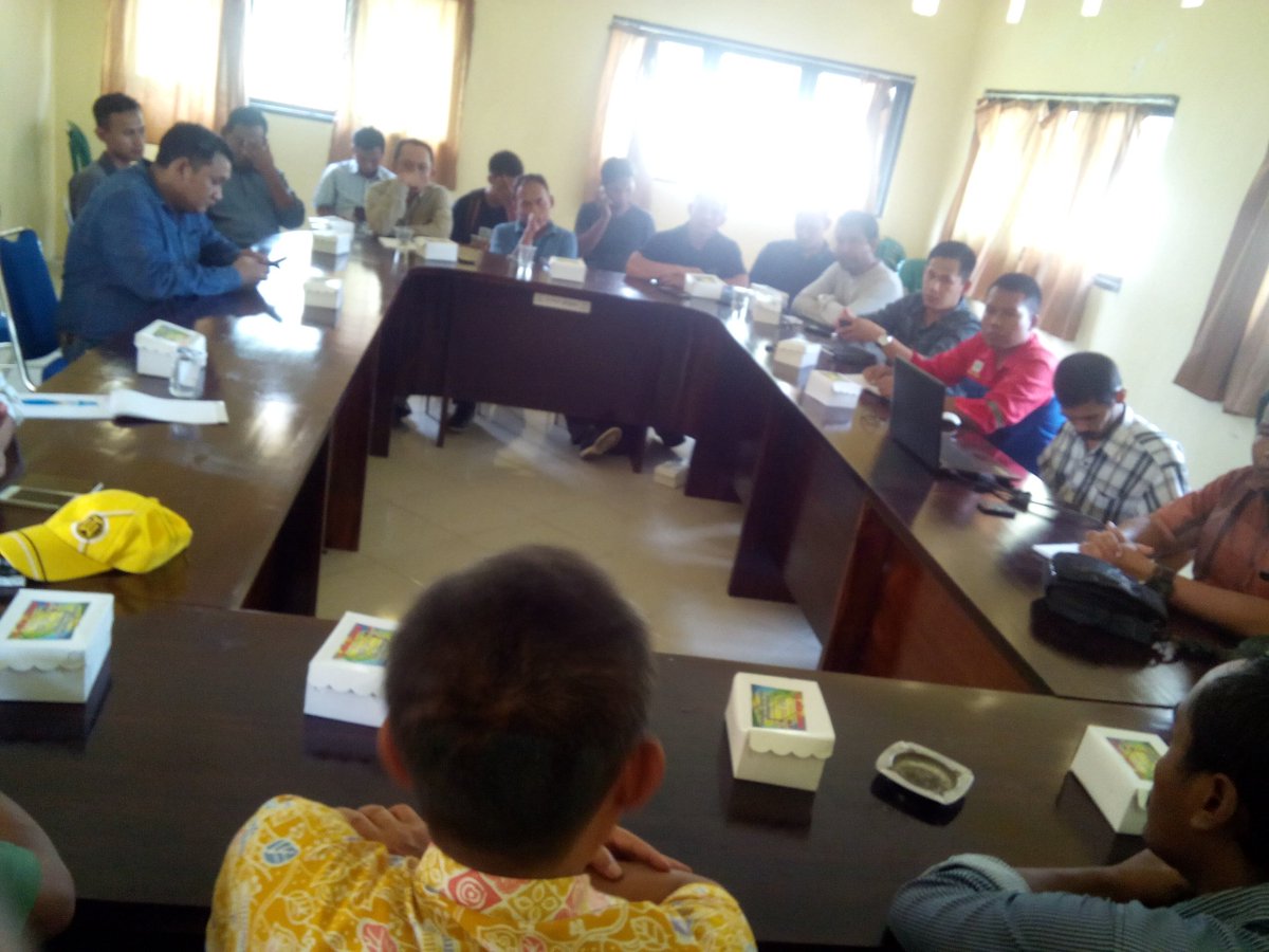 Sosialisasi Restorisasi GOSP di Kec Gayam oleh Petronesia Benimel, EMCL,kontraktor Lokal di R Rapat Kec Gayam